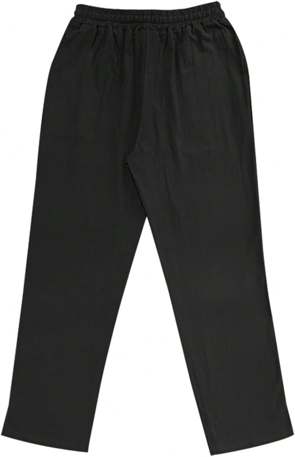 SHENHE Men's Linen Pants Casual Beach Summer Pant Elastic Waist Drawstring Lightweight Trousers - Image 5