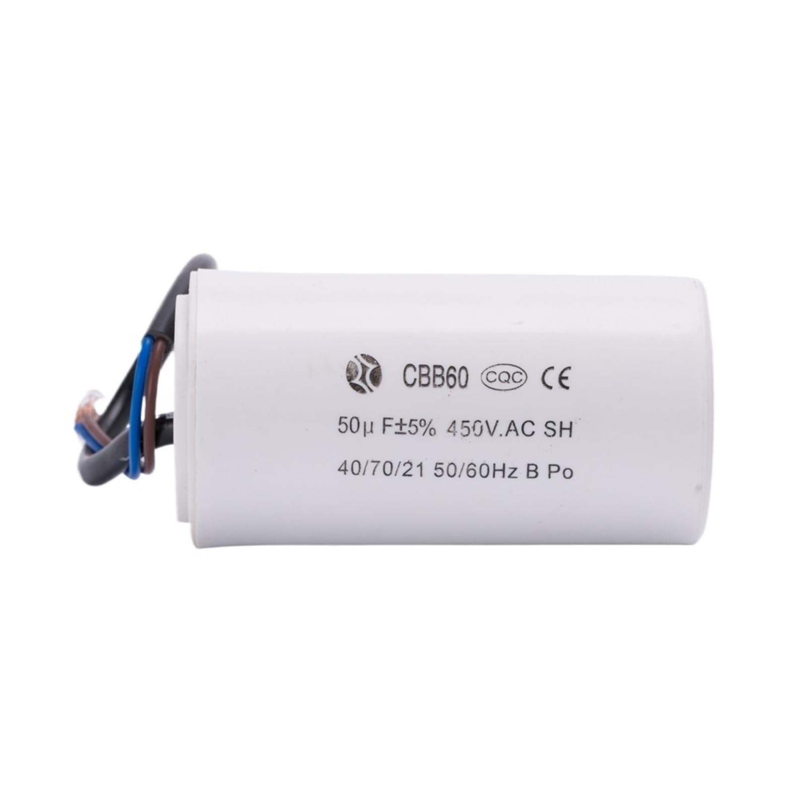 Condensador de funcionamiento de dos cables CBB60 450VAC 50uF, condensador de arranque de motor for máquina eléctrica