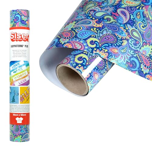 DESIGN CREATIVO E MULTICOLORE: divertiti a giocare con le fantasie prestampate del vinile termoadesivo Siser Easypatterns PLUS Pasley Party e regala ai tuoi tessuti un effetto unico e originale grazie alle dinamiche fantasie prestampate FACILE DA UTILIZZARE: Siser Easypatterns PLUS Pasley Party è facile da usare perché ti servono soltanto un ferro da stiro o una termopressa per ottenere risultati rapidi e professionali all'altezza delle tue aspettative. Il pratico supporto adesivo semplifica ogni passaggio mentre la rimozione del supporto a caldo azzera i tempi di attesa.