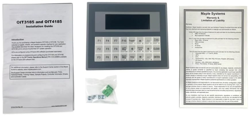 Image of OIT4185-A00 - VFD Operator Interface Terminal, 4x20 Characters Display, 24 Programmable Keys, Panel Mounting, Aluminum, C1D2, Extended Temp, Baba - Made in The USA
