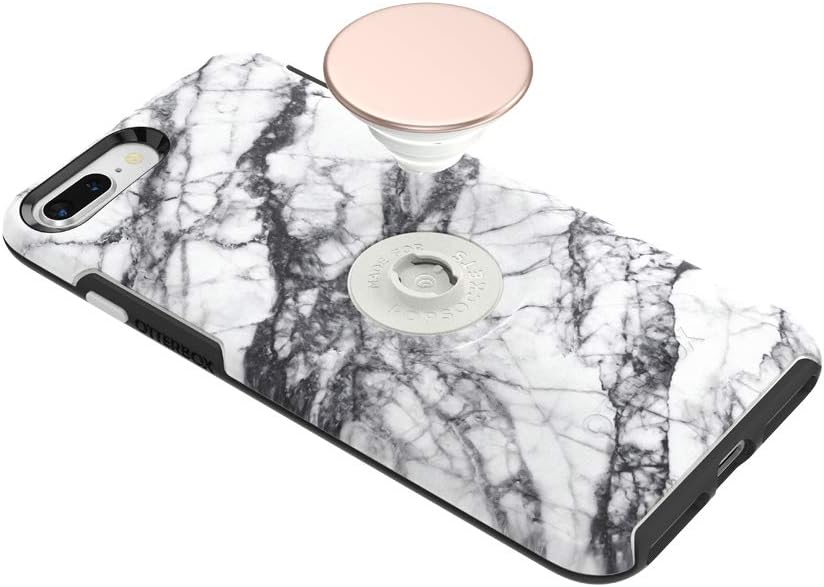 TOP оƒƒERS Otter + Pop for iPhone 7+ and 8+: OtterBox Symmetry Series Case with PopSockets Phone Grip and Phone Stand, PopGrip, Collapsible, Swappable Top, White Marble and Aluminum Rose Gold Tор Brаndѕ Otter + Pop for iPhone 7+ and 8+: OtterBox Symmetry Series Case with PopSockets Phone Grip and Phone Stand, PopGrip, Collapsible, Swappable Top, White Marble and Aluminum Rose Gold