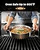 Saute Pan with Lid, 12 Inch 7QT Tri-Ply Stainless Steel Braiser Pan, Deep Frying Pan & Chef Skillet, Induction Compatible Cookware, Dishwasher & Oven Safe, Works on Gas and Ceramic Cooktops #1