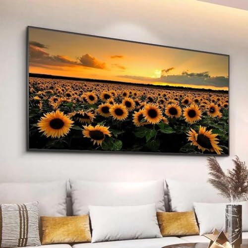 Toile peinture à l'huile tournesol KEBIA affiche florale géante