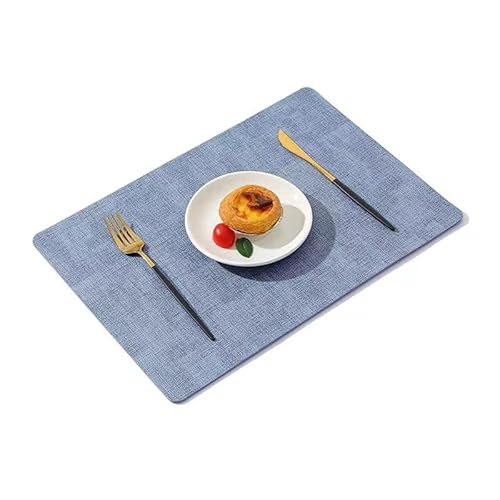 Beitpone Faux Leather Placemats Set Of 4, Placemat With Coasters. Easy To Clean。Waterproof Wipeable Dining Outdoor Indoor For Dining Patio Table Kitchen Decor (Grey 4) #TOP3