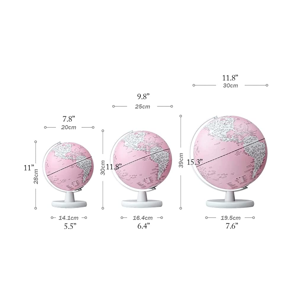 Globi Geografici Simpatico mappamondo Rosa con Illuminazione, Decorazione per la casa Elegante e Classica del Regalo più Caldo del Mondo Home Decor