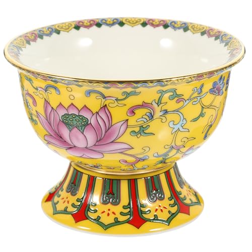 Cuenco amarillo para ofrendas budistas ideal para tu rincón de meditación 2