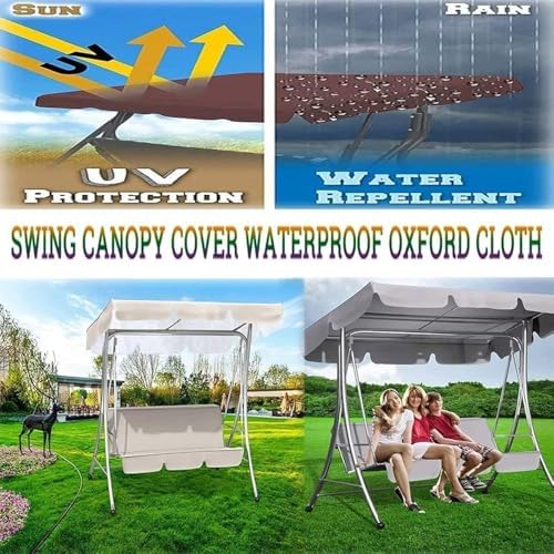 2人掛け&amp;3人掛けスイングチェア用防水交換用キャノピー 通気性サンシェードカバー アウトドア ガーデン ブランコシェルター