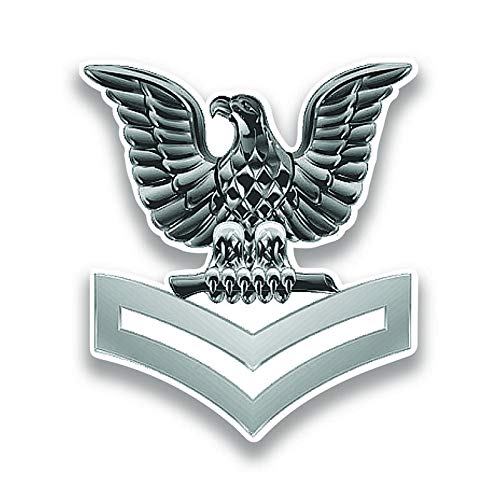 DHDM Designs Navy E5 PO2 Petty Officer 2nd Class Collar 5-Inch Rank 2-Pack Premium Quality Vinyl Decal Stickers | Laminated with UV Protective Laminate | PD3062