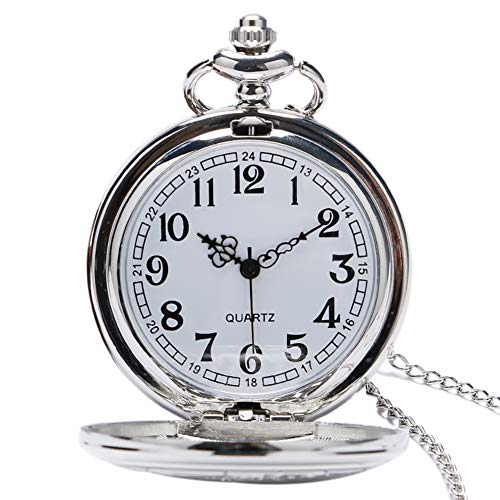 Doctor Who Pocket Watch, Vintage New Silver Quartz Pocket Watch, Gifts for Men steampunk buy now online