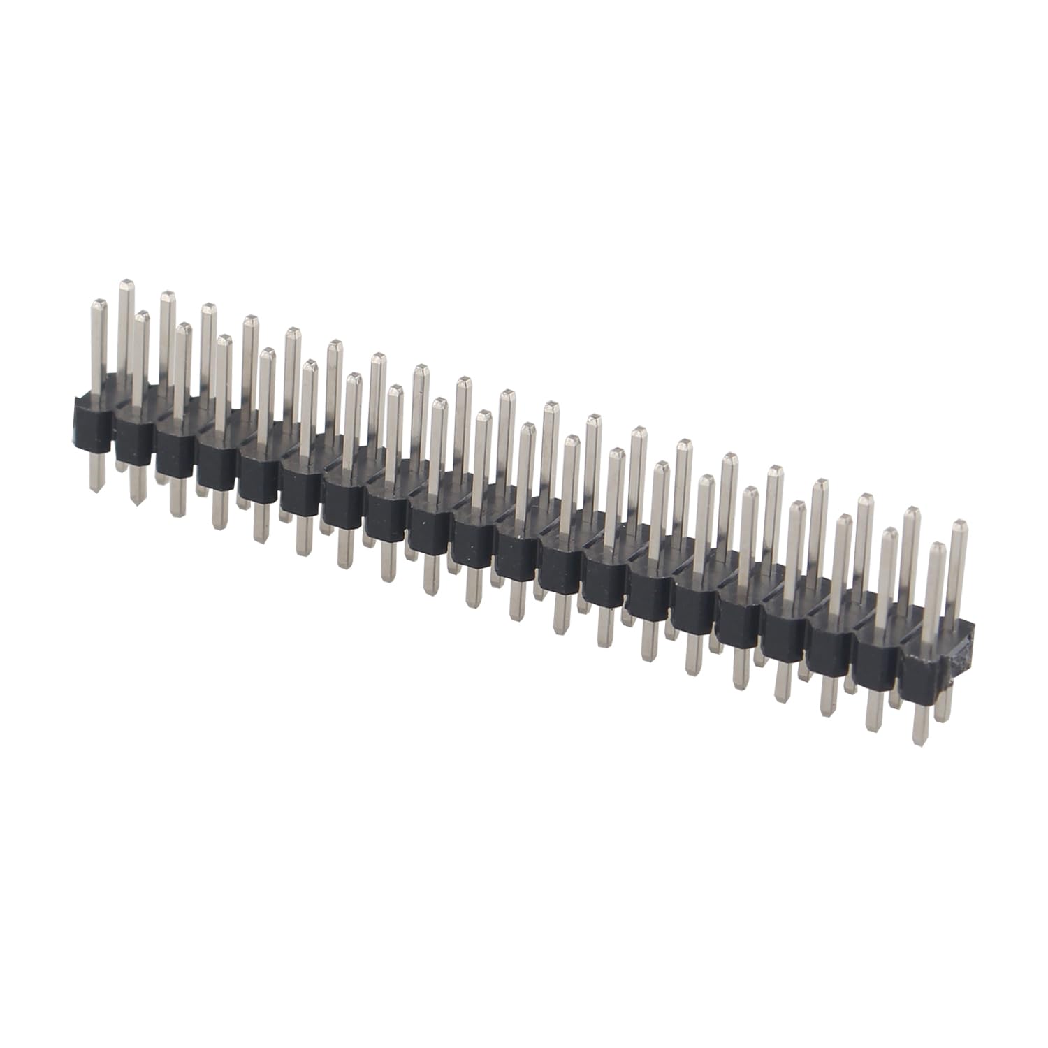ZDE 20PCS 2x20Pin 0.1Inch Break-Away Dual Male Header Straight Pin Headers | Strip, Double Row Connector, for Raspberry Pi Zero GPIO PCB Breadboard Arduino