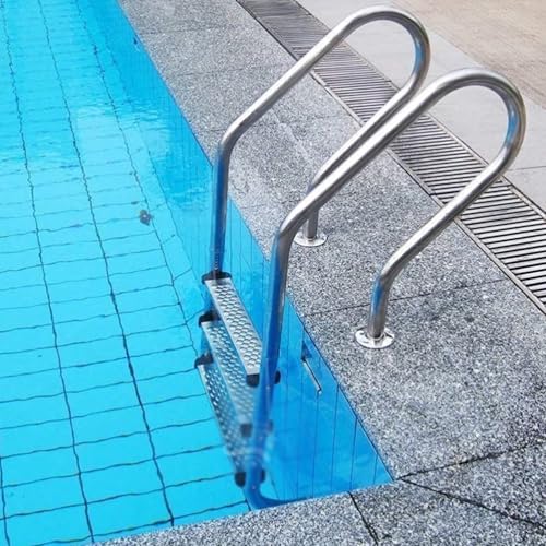 Escalera para piscina con 2 peldaños y pasamanos inoxidable miniatura 5