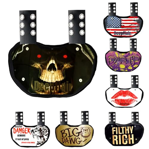 Deepflair Sports Football Back Plate Curved Design Football Lower Back Protect Sports Protective Accessories Devil Pattern for Kids & Adults
