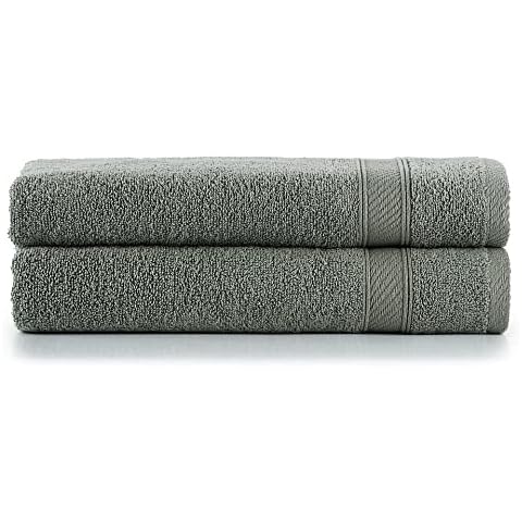 nottoc Toallas de baño verde oliva caqui – 2 toallas de baño 100% algodón Cover