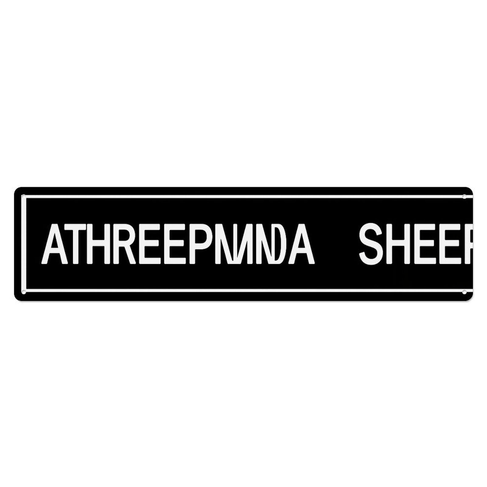 Jdyaojiesheng Vintage Athreepmna Sheep Tin Sign Retro Metal Wall Decor Metal Poster, Home Bar Garage Farmhouse Cafe Wall Art Decoration 4X16inch