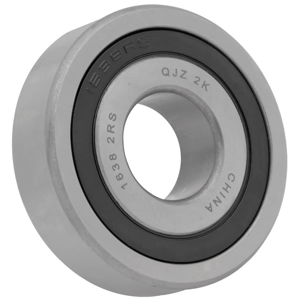 1638-2RS - Premium Deep Groove Radial Ball Bearing 3/4 in x 2 in x 9/16 in (ID x OD x Width) | 19.05 mm x 50.8 mm x 14.288 mm (ID x OD x Width) with Double Rubber Seal - 2-Pack