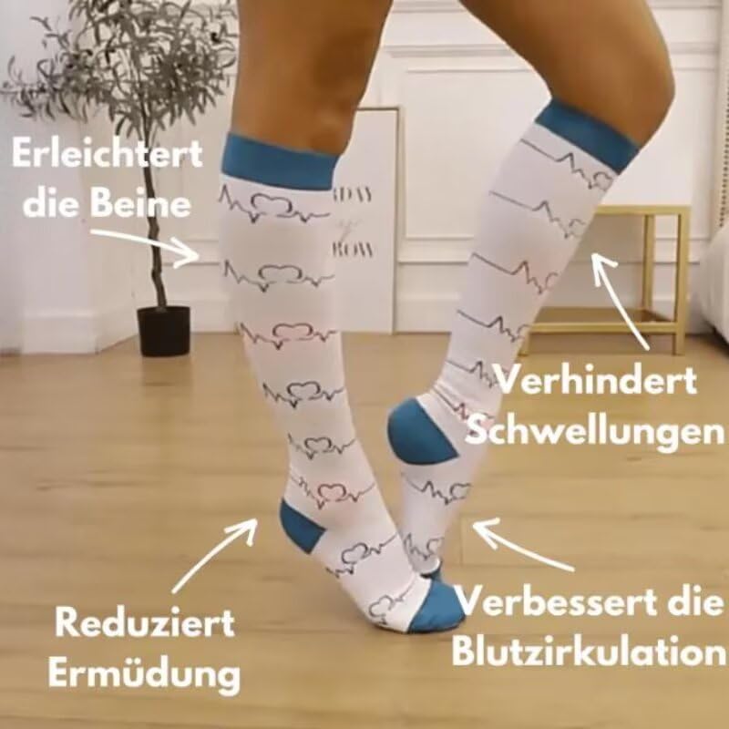 SWZEC Kompressionssocken für Sport, Flug, Laufen, Reisen, Radsport