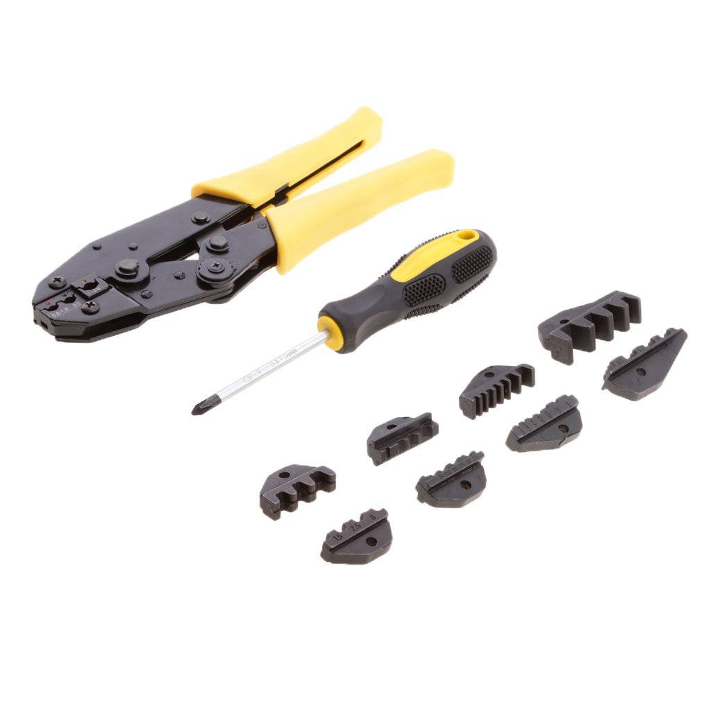 Crimper - Crimpatrice elettrica a cricchetto, pinza con cacciavite