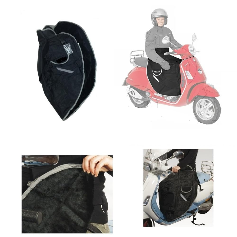 Compatible avec Vespa Primavera 50 2T Couvre-Jambes REMBOURRÉ PARANNANZA Couverture Thermique Portable + Couvre-Manchons en NÉOPRÈNE IMPERMÉABLE pour l'hiver.