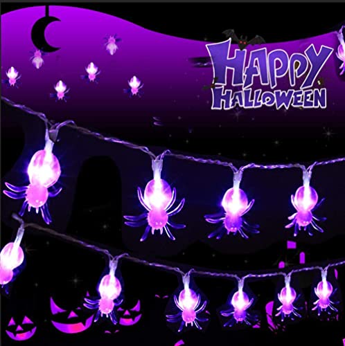 Halloween Decoracion Casa Araña Luces Decoración Accesorios Exterior para 30 Arañas Luz Adornos Hallowen Complementos Puerta Halowenn Cosas Halowin Fiesta Terror Kit Haloween Deco Cover