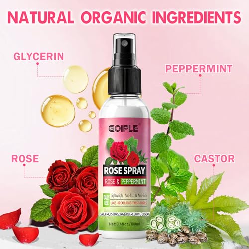 Loción Hidratante de Agua de Rosa para Locs con Cepillo miniatura 2