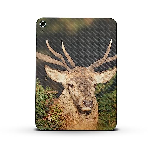 Image of MightySkins Carbon Fiber Skin Compatible with Apple iPad 10.9 inch 10th Gen (2022) Full Wrap Kit - Morning Buck | Protective, Durable Textured Carbon Fiber Finish | Easy to Apply | Made in The USA