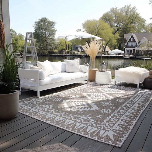 Tapis réversible ELLE Decoration toutes saisons étanche losanges