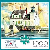 Buffalo Games - Charles Wysocki - Rockland Breakwater Light - 1000 Piece Jigsaw Puzzle