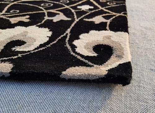 Image of Embossed Handmade GH Wool Thick Geometrical Carpet is a Stylish and Practical Addition to Any Living Room 8X12