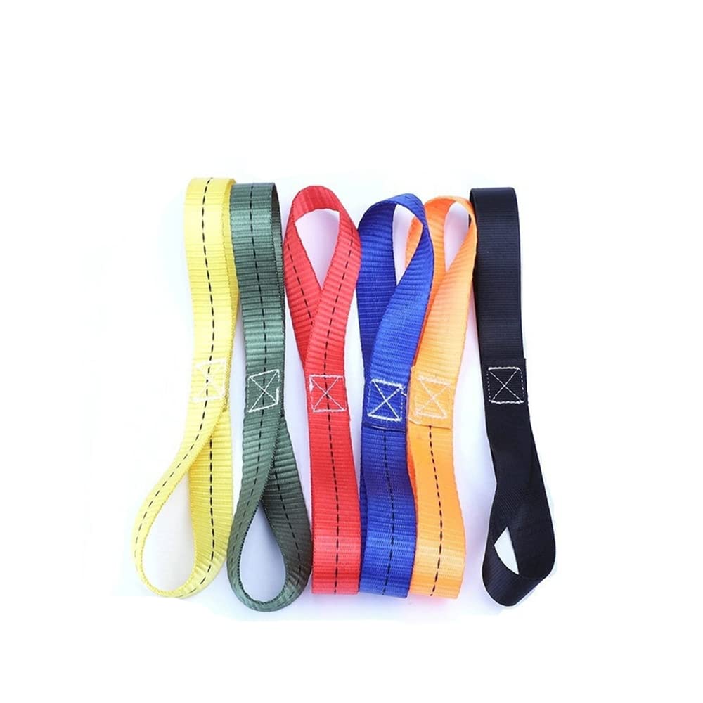 4 x correas de amarre de lazo suave, 2,5 x 40 cm, correas de carga de nylon de alta resistencia, 800 kg de carga para ATV, UTV, motos, scooters, camping, escalada, colgar [azul]