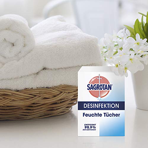 Desinfektionstücher einzeln verpackt von Sagrotan für hygienische Reinigung