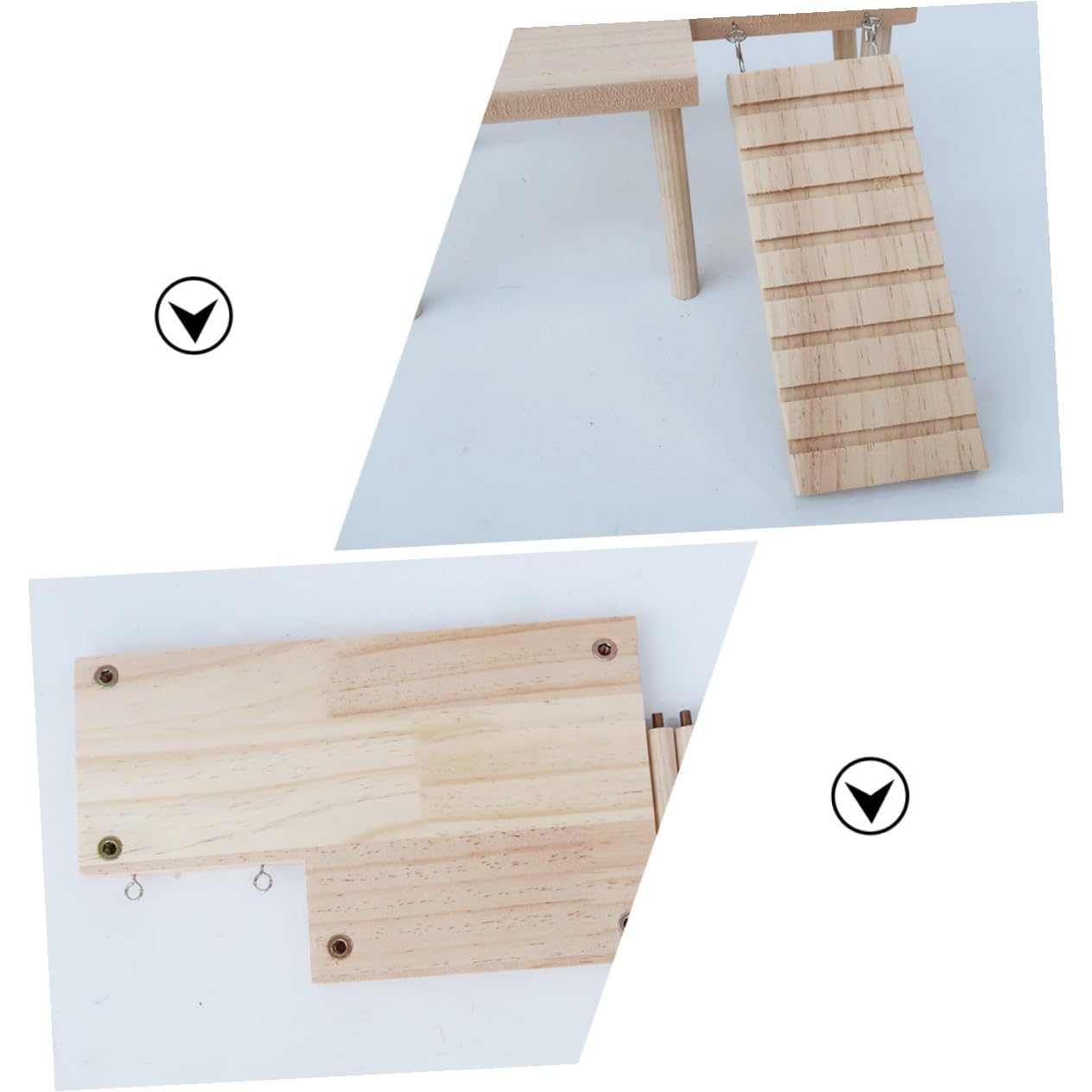 Toddmomy Hamster Und Chinchilla Spielzeug Holzplattform Mit Leiter Fördert Aktivität Und Verhindert Langeweile Kleines Kleintierzubehör Für Käfig Und Bewegung