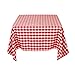 LinenTablecloth 70-Inch Square Tablecloth Red & White Checker