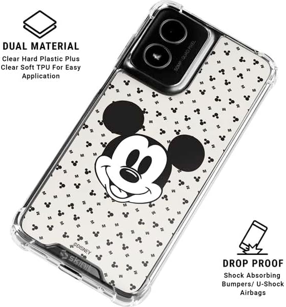 Skinit Clear Phone Case Compatible with Moto G Power 5G (2024) - Officially Licensed Disney Mickey Mouse Classic Design