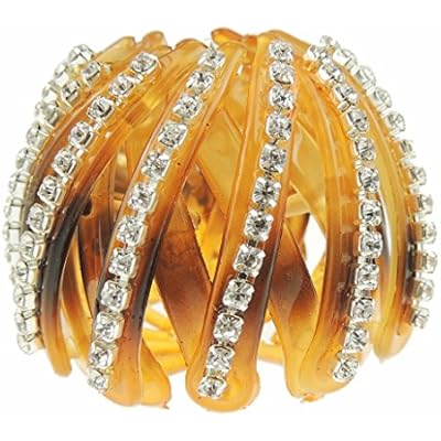 Cheap Ladies Extra Sparkly Diamante Expandable Pony Tail Bun