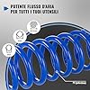 Poppstar Tubo flessibile per aria compressa a spirale 5m in PU (diametro 5 mm x 8 mm) Tubo a spirale per aria compressa con protezione anti-piegatura e raccordo rapido NW 7.2