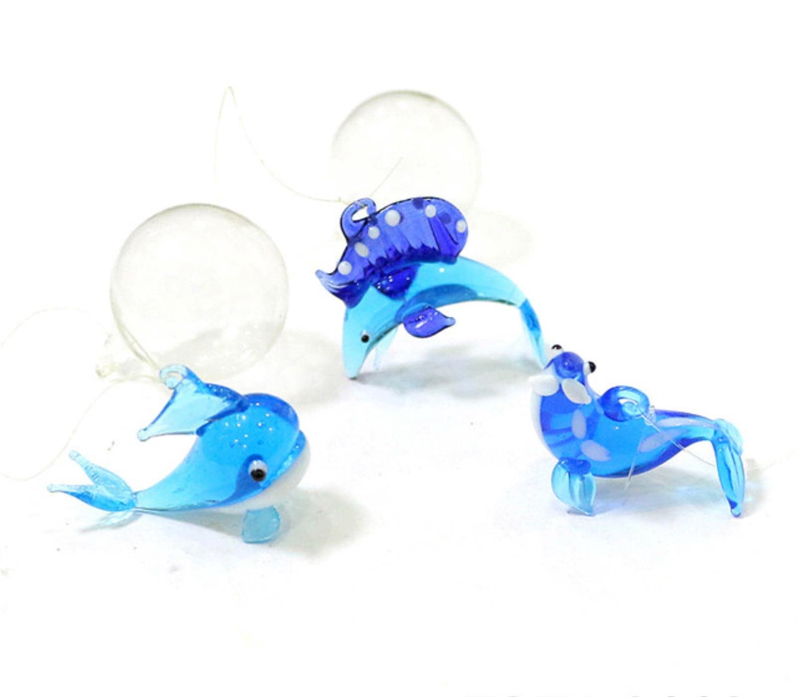 195 Stück Delfin-Figuren Aus Kunstharz – Blau & Weiß, Für Deko, Aquarium & Terrarien