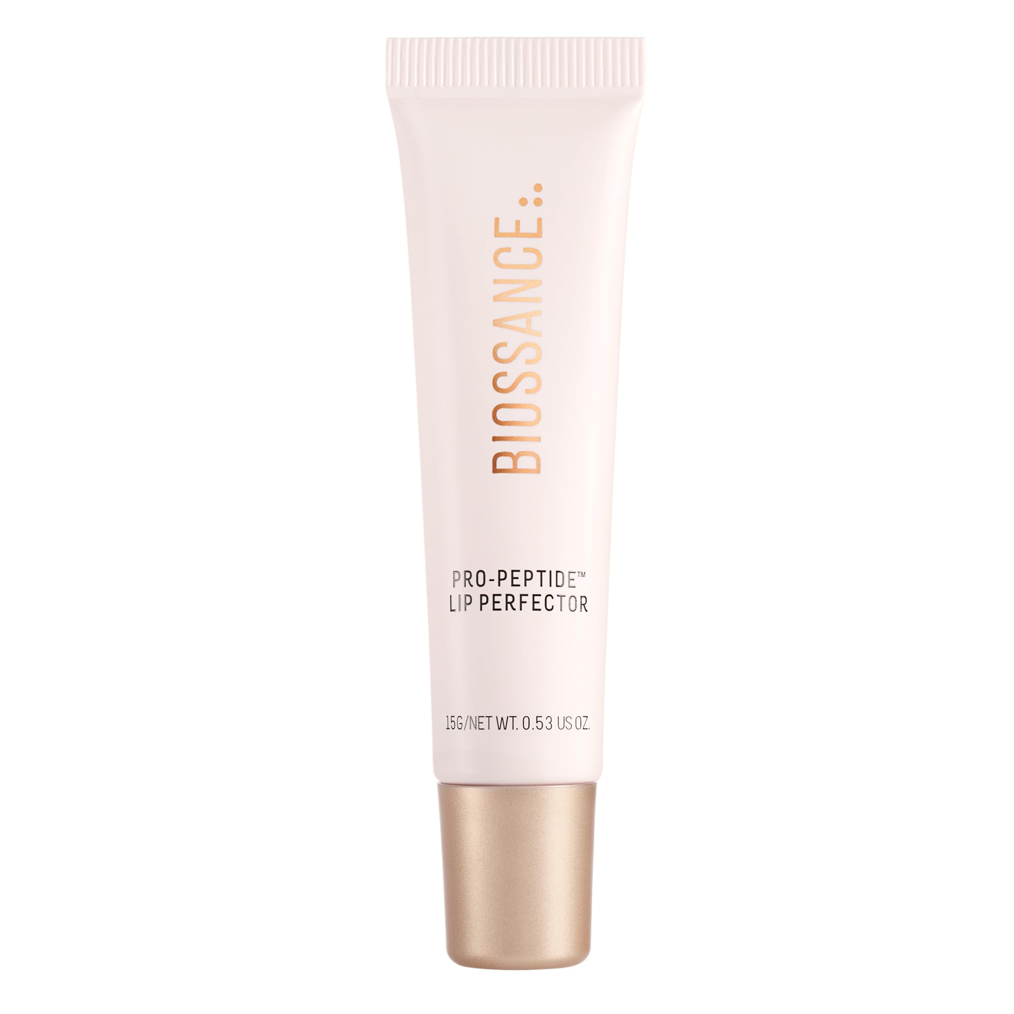 Biossance Pro-Peptide Lip Perfector – Triple-Treat Vegan Lip Balm – Deeply Hydrating with Pro-Peptides & Hyaluronic Acid – Enhances Natural Lip Color – Silky, Glossy Finish