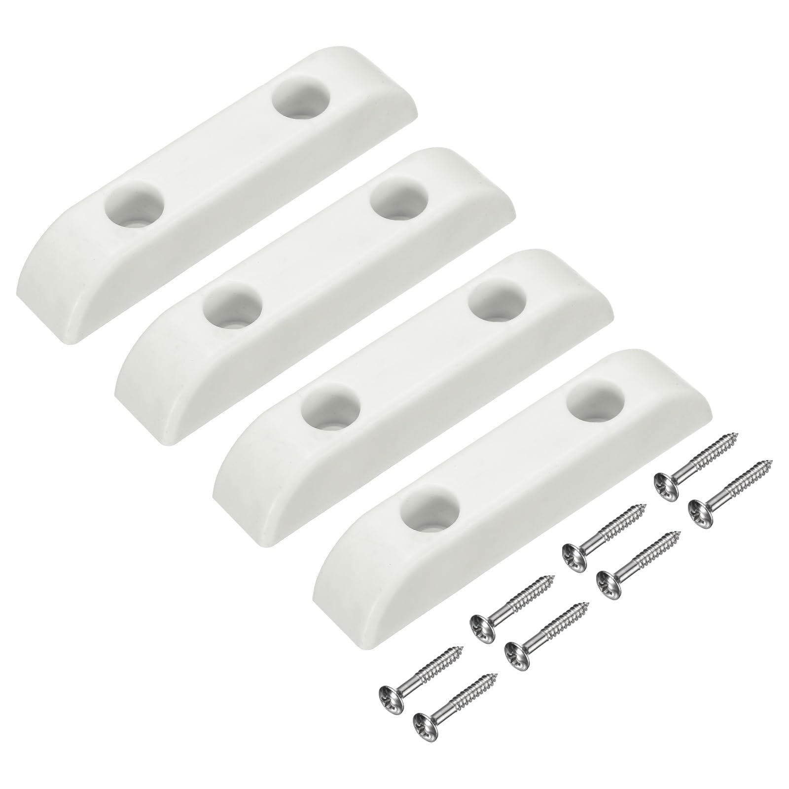 Muiltvoe Plastic Bass Thumb Rest Finger Rest White for Electric Bridge Guitar with Screws 4pcs