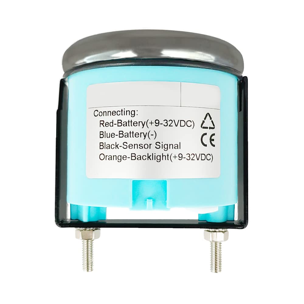 ELING Jauge de température d'huile 52 mm 50-150 ℃ universel avec rétroéclairage 9-32 V pour voitures, motos, bateaux, bateaux, bateaux, yachts (noir + acier inoxydable, style pointeur)