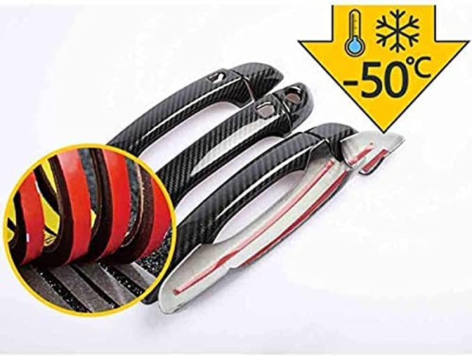 Carbon Fiber Exterieur Deurgreep Cover voor Suzuki Swift 2004–2015, Look Auto Accessoires Scratch Protector Sticker Auto Deurgreep Cover Guard Beschermende Film