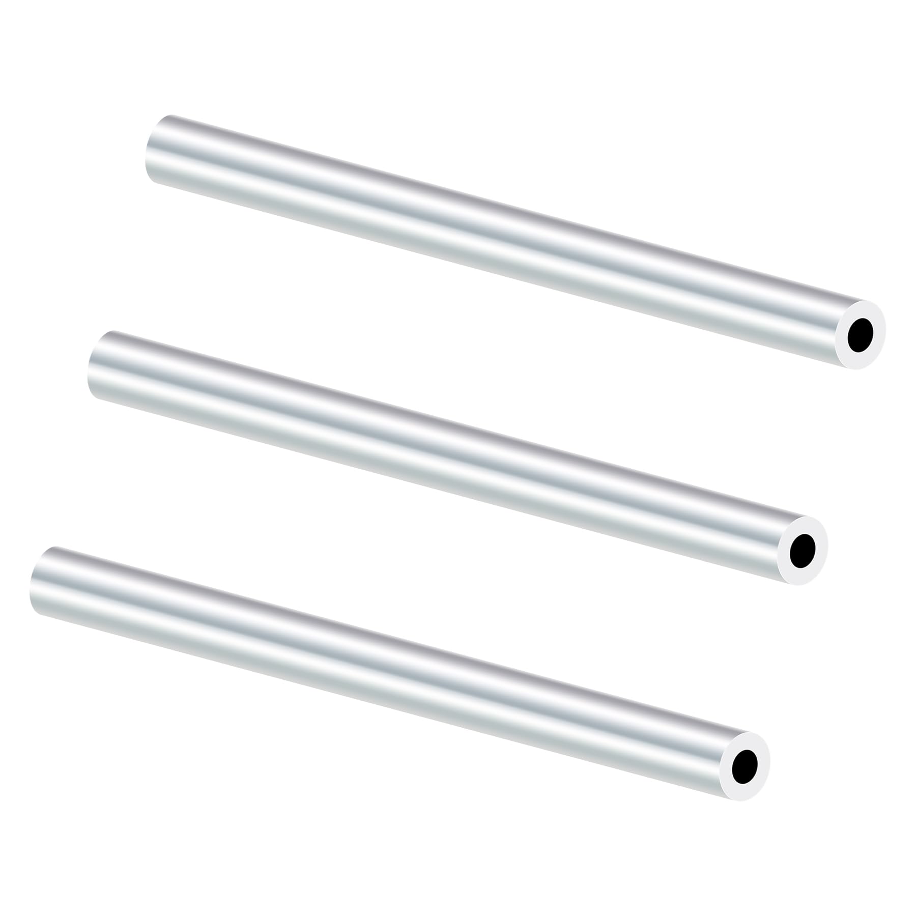 Imeistek 6063 Aluminium Tubes, 8Mm Od 4Mm Id 150Mm Length Seamless Straight Aluminium Round Tubing Pipe For Diy Model,Industrial(3Pcs)