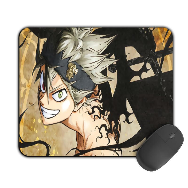 Image of Printed Design Mouse Pad Demonic Asta (200MM X 240 X 3MM) Enhance Gaming and Work Performance Comfortable and Precise Non-Slip Water Proof Black Clover Mouse Pad.