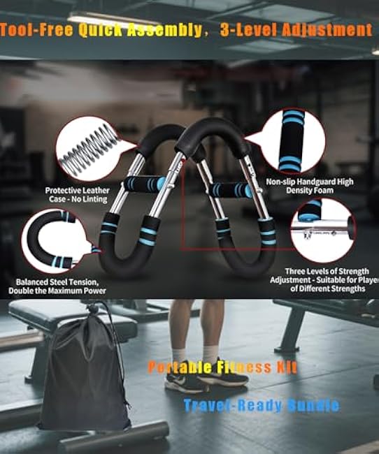 Twister Arm Trainer for Men & Women£¬60-110lb Adjustable Arm & Chest Workout Equipment£¬Portable Home Gym Strength Training Machine for Full-Body Toning & Muscle Building