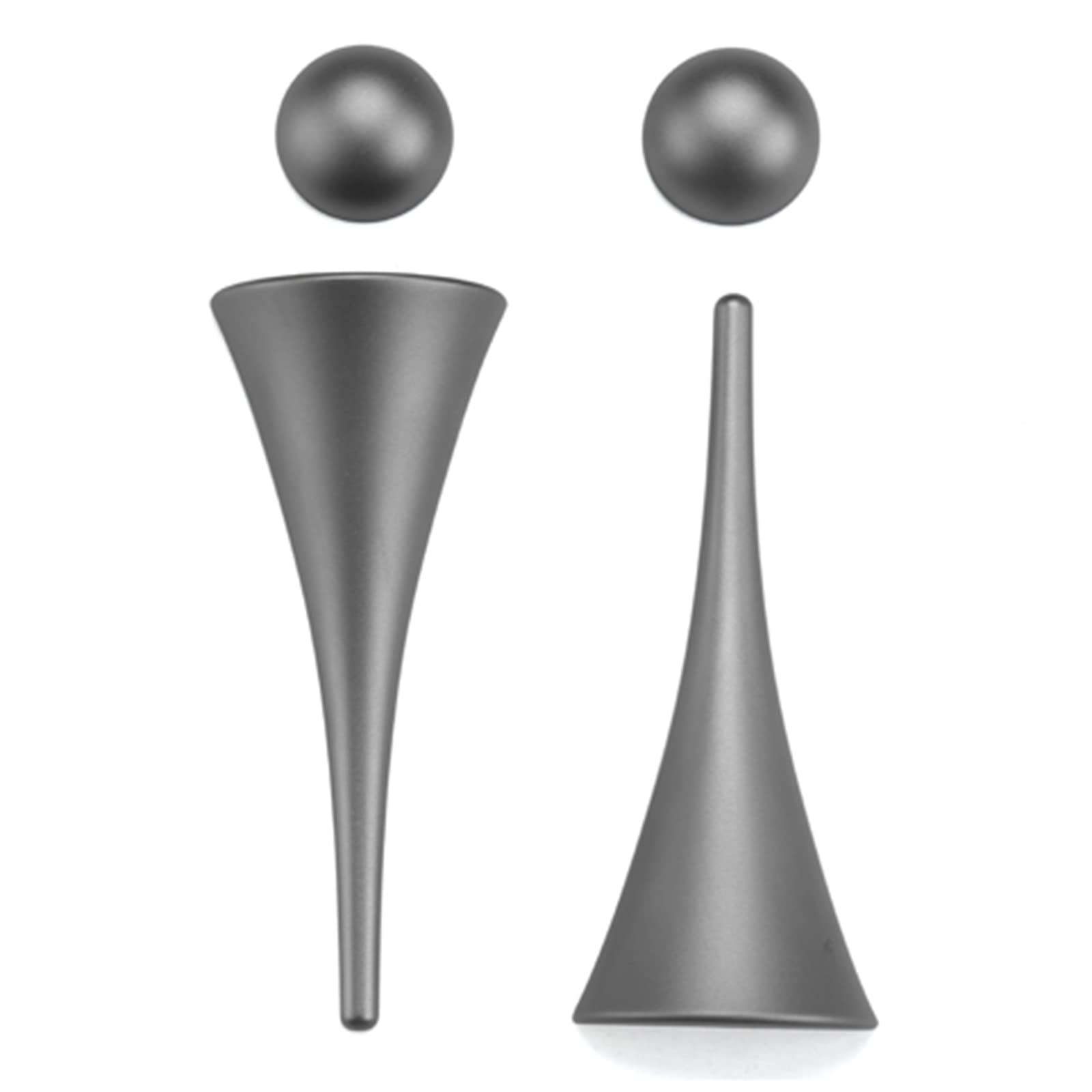 VNVFJKLO restroom sign, Restroom Door Sign, Brushed Aluminum Men's and Women's Bathroom, Symbol for a, for Lounge Changing Rooms In Public Places(C)