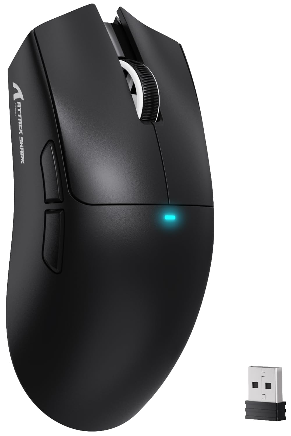ATTACK SHARK X11SE Kabellose Gaming-Maus, 63g Superleicht, mit PixArt PAW3311-Sensor, 22000 DPI, Tri-Mode BT/2,4 GHz/Kabelgebunden, 1000Hz, 300mAh Battery, Dual-Treiber, für PC/Xbox/PS/Mac, Schwarz