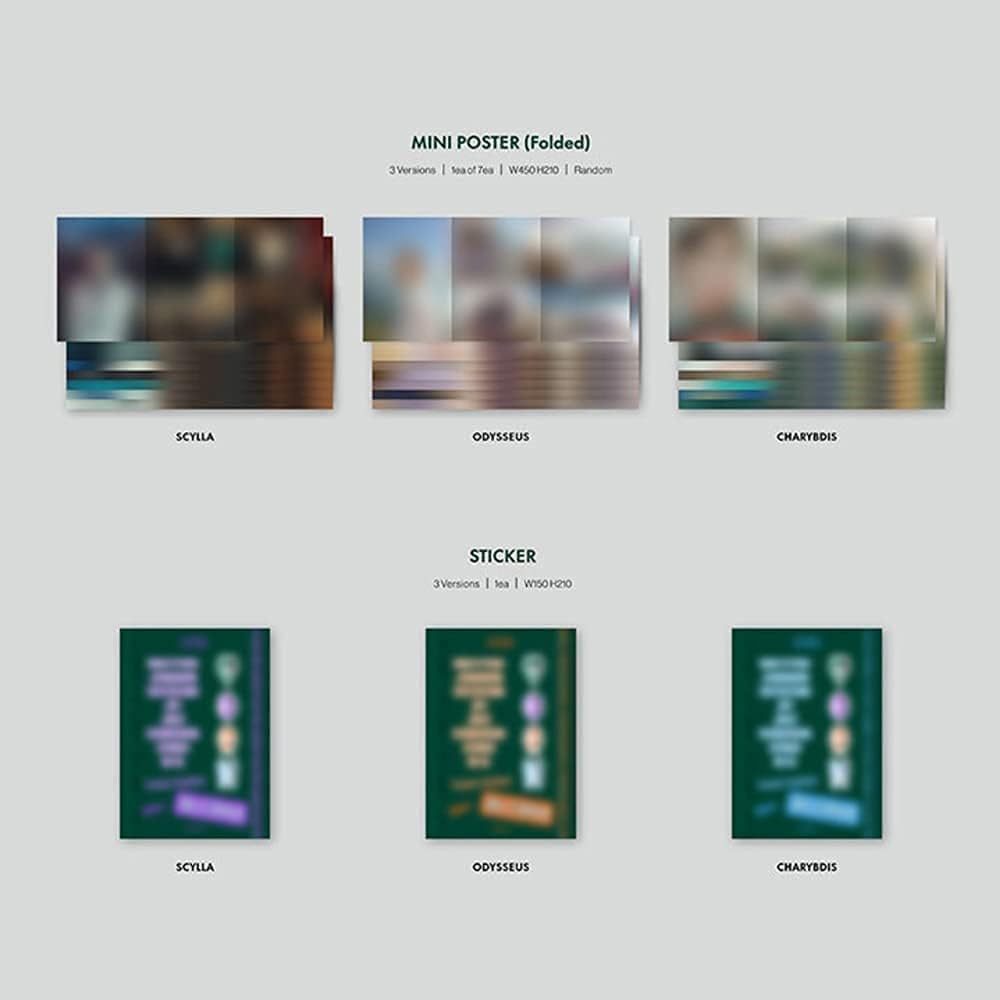 Kakao M ENHYPEN - DIMENSION : DILEMMA Album+Pre-Order Benefit+Folded Poster+Extra Photocards Set (SCYLLA ver.)