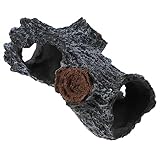 Toyvian Delikates Reptilienversteck aus Widerstandsfähigem Harz Dekorative Höhle für Gecko und Terrarium Unterschlupfgestaltung mit Dunkler Atmosphäre für Geschützte Haltung