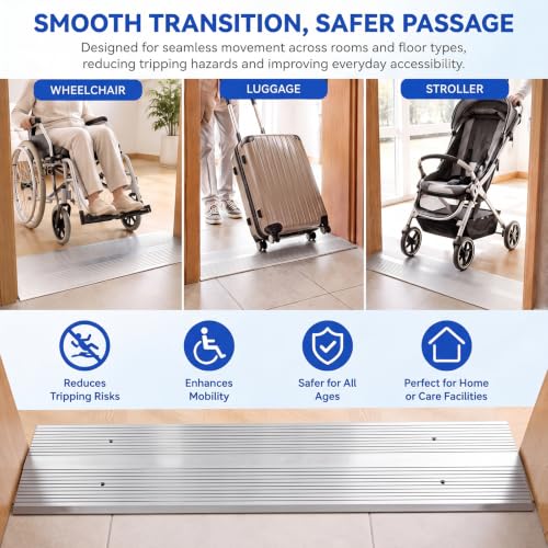 Image of Zonon 2 Pcs Aluminum Door Threshold 12 inch x 36 inch Anti-Slip Threshold Strip