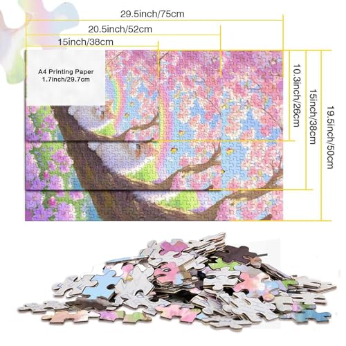 Puzzle imposible de 1000 piezas, juego educativo para adultos y jóvenes de 70x50cm 6