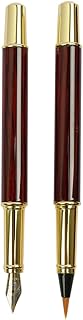 VILLCASE Refillable Fountain Brush Pen Kit with Elastic Nib for Calligraphy and Painting Portable Brush Pens with Replaceable Ink for Beginners and Students Smooth Writing and Uniform Color